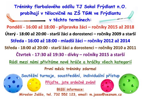 Florbal tréninky 2025