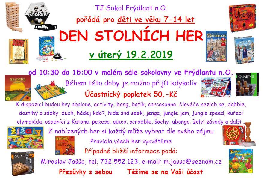 2019 Den stolních her