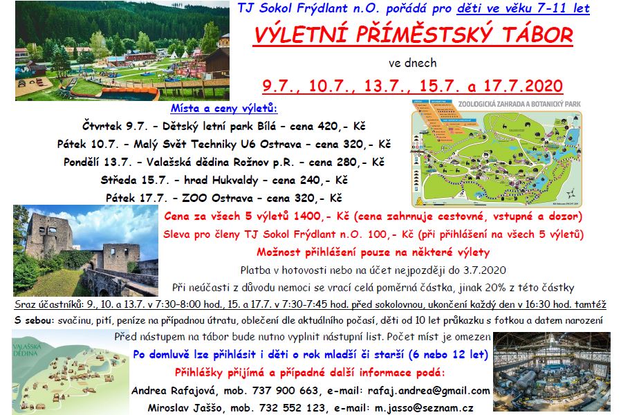 2020 Výletní příměstský tábor