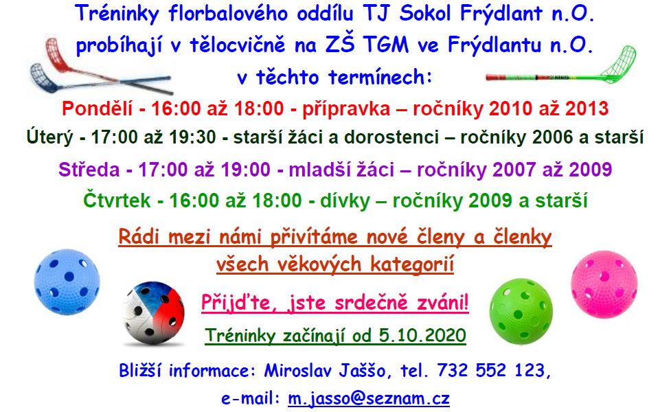 2020 Florbalové tréninky