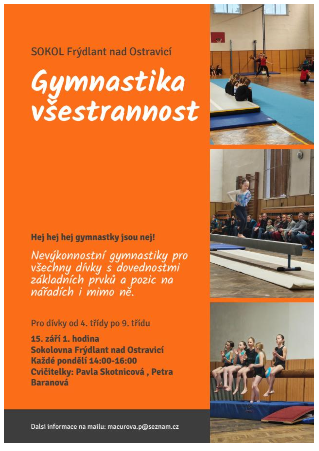 Gymnastika starší žačky